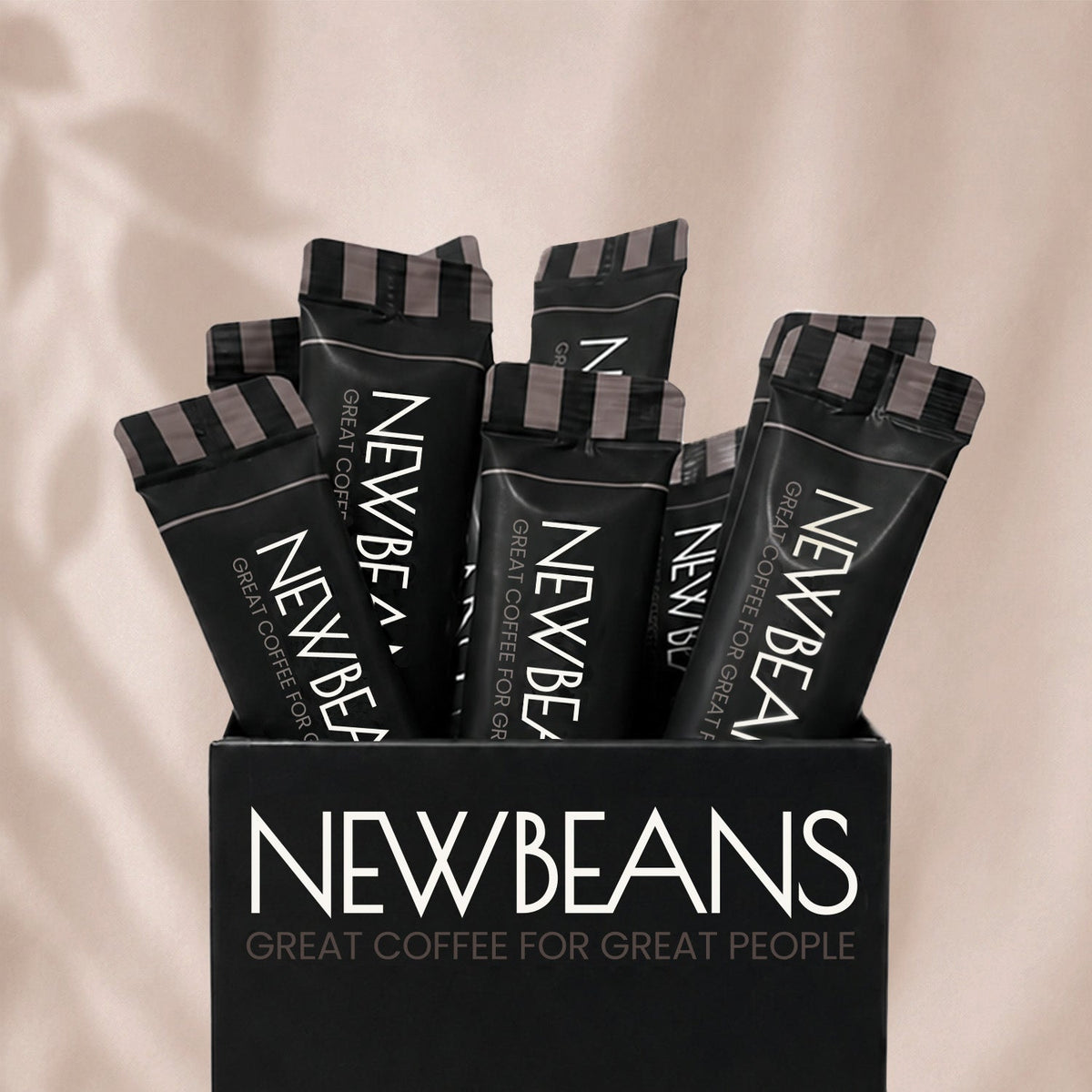 Newbeans Americano sticks standing in the opened box