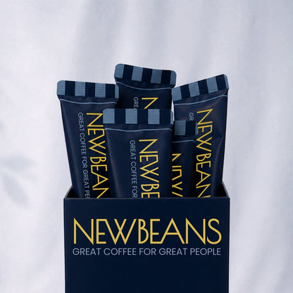 Newbeans Sea Salt sticks standing in the opened box